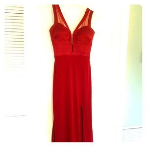 Beautiful long dark red dress